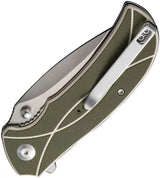 SENCUT Hyrax Linerlock Knife - Green Ivory G10 Handle with Satin 9Cr18MoV Blade and Pocket Clip by SENCUT