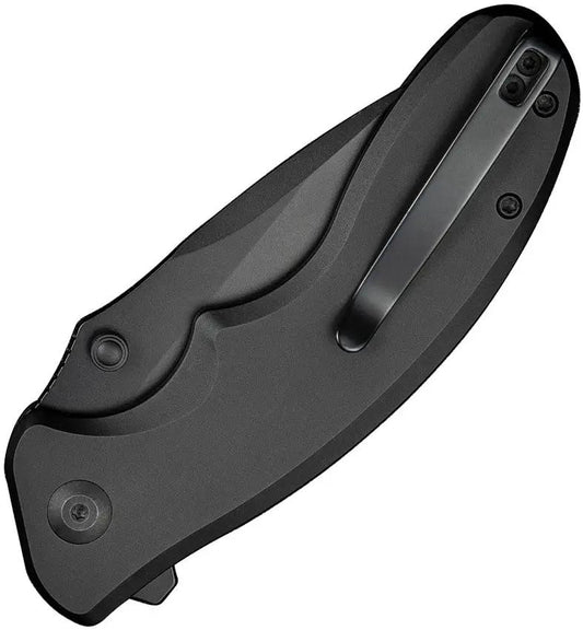 SENCUT Cybrix Button Lock - 9Cr18MoV Stainless Blade Black Stonewash Aluminum Handle by SENCUT