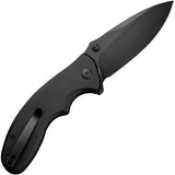 SENCUT Cybrix Button Lock - 9Cr18MoV Stainless Blade Black Stonewash Aluminum Handle by SENCUT