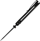 SENCUT Cybrix Button Lock - 9Cr18MoV Stainless Blade Black Stonewash Aluminum Handle by SENCUT