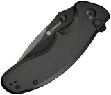SENCUT Cybrix Button Lock - 9Cr18MoV Stainless Blade Black Stonewash Aluminum Handle by SENCUT