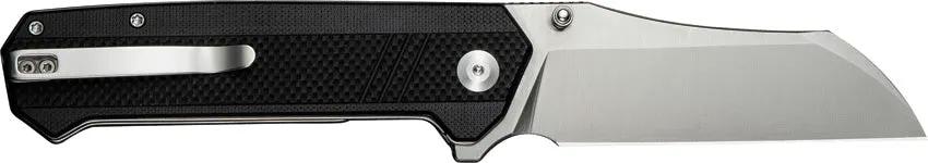 SENCUT Draxor Linerlock - Satin 9Cr18MoV Blade, Black G10 Handle, 5 Inch Closed by SENCUT
