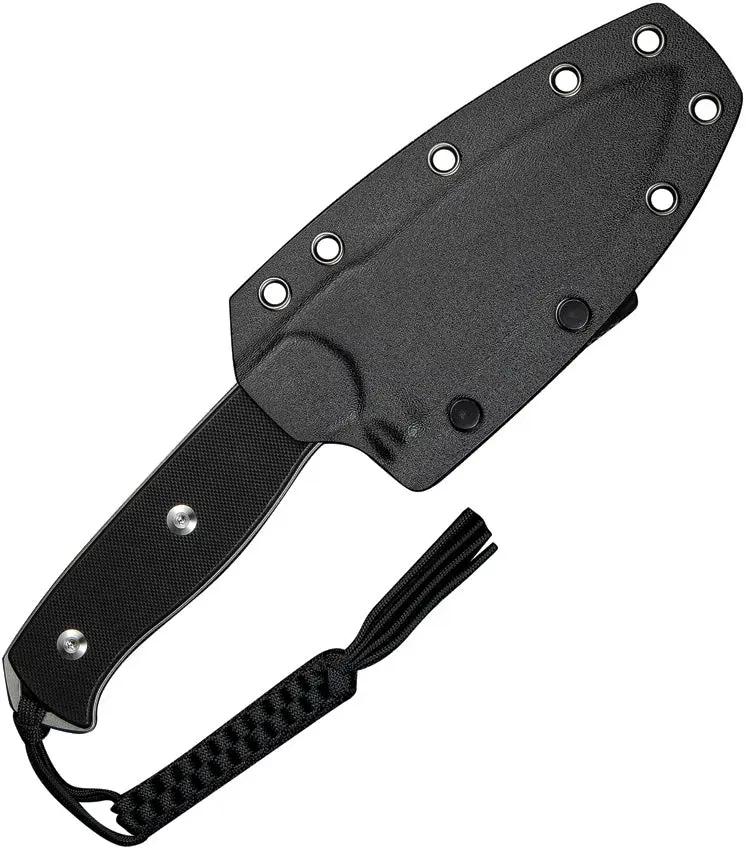 SENCUT Toxodon Fixed Blade - 9Cr18MoV Drop Point, Full Tang, Black G10 Handle, Kydex Sheath by SENCUT
