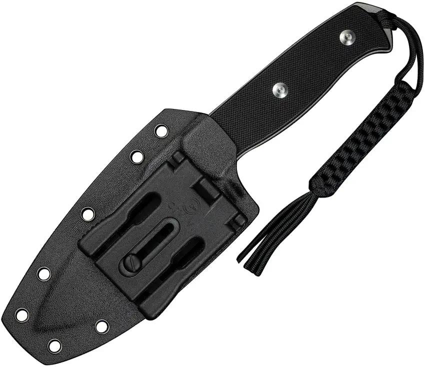 SENCUT Toxodon Fixed Blade - 9Cr18MoV Drop Point, Full Tang, Black G10 Handle, Kydex Sheath by SENCUT