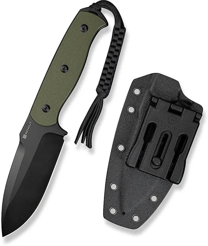 Sencut Toxodon Fixed Blade Od S24036-2 - 9Cr18MoV Blade With Od Green G10 Handle And Full Tang by SENCUT