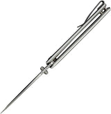 SENCUT Regnator Linerlock Knife - Satin 9Cr18MoV Clip Point Blade White And Black G10 Handle by SENCUT