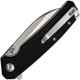 SENCUT Awassi Linerlock Black G10 Handle Three Point Five Inch Satin Blade 9Cr18MoV Sheepsfoot Extended Tang by SENCUT