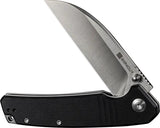 SENCUT Awassi Linerlock Black G10 Handle Three Point Five Inch Satin Blade 9Cr18MoV Sheepsfoot Extended Tang by SENCUT
