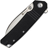 SENCUT Awassi Linerlock Black G10 Handle Three Point Five Inch Satin Blade 9Cr18MoV Sheepsfoot Extended Tang by SENCUT