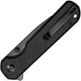 SENCUT Aetheris Linerlock - Black Micarta Handle With 9Cr18MoV Clip Point Blade And Extended Tang by SENCUT