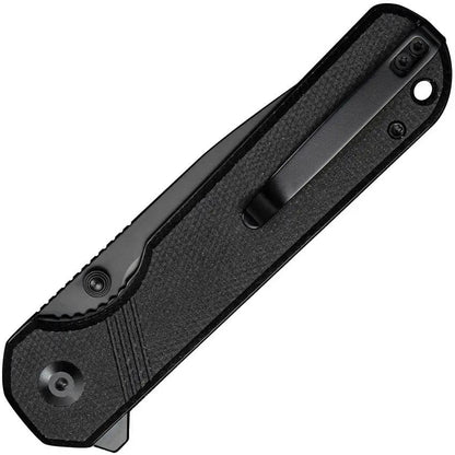 SENCUT Aetheris Linerlock - Black Micarta Handle With 9Cr18MoV Clip Point Blade And Extended Tang by SENCUT