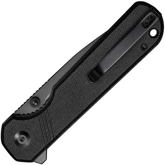 SENCUT Aetheris Linerlock - Black Micarta Handle With 9Cr18MoV Clip Point Blade And Extended Tang by SENCUT