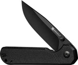 SENCUT Aetheris Linerlock - Black Micarta Handle With 9Cr18MoV Clip Point Blade And Extended Tang by SENCUT