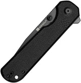 SENCUT Aetheris Linerlock - Black Micarta Handle With 9Cr18MoV Clip Point Blade And Extended Tang by SENCUT