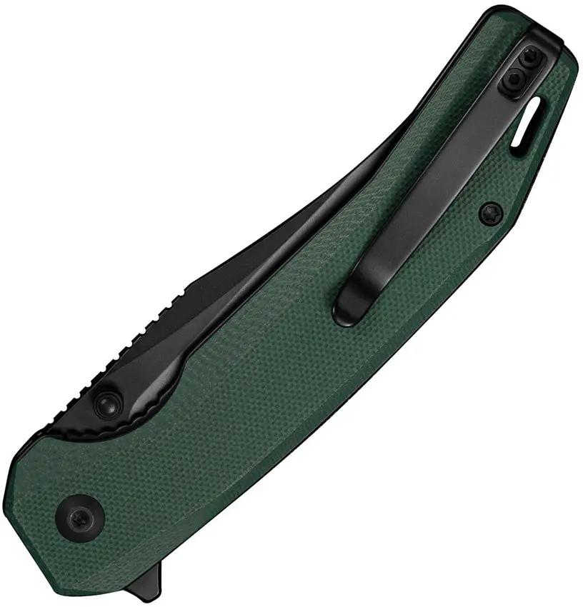 SENCUT Vornix Linerlock Knife - Green G10 Handle 3.63 Inch 9Cr18MoV Blade Extended Tang Clip Point by SENCUT