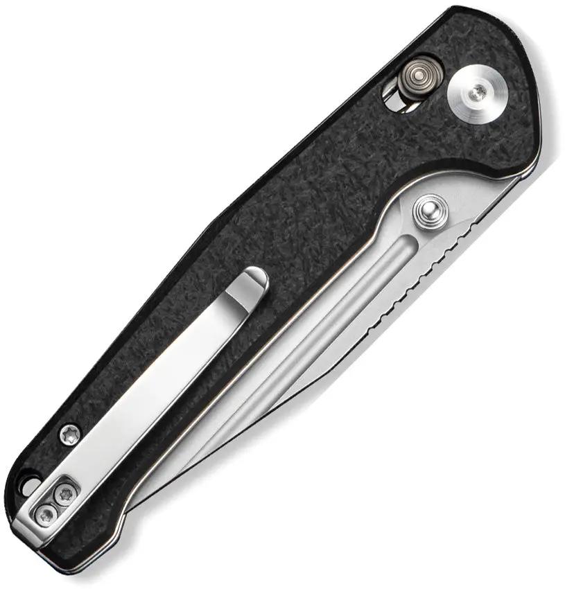 SENCUT Glenspar Crossbar Lock Knife - 9Cr18MoV Clip Point Blade Stonewashed Finish Black G10 Handle by SENCUT
