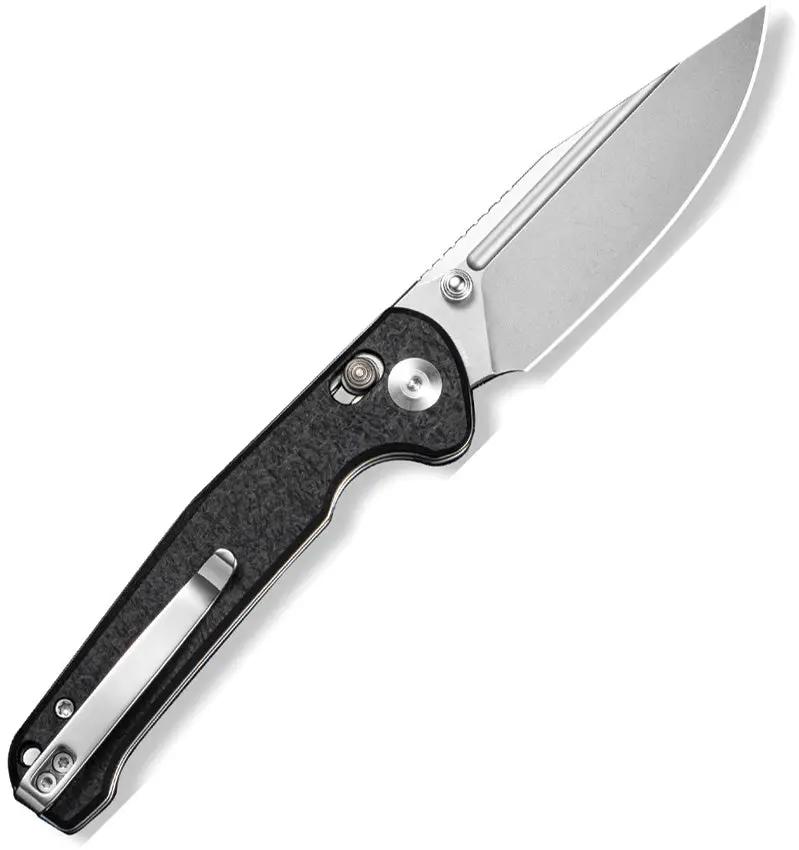 SENCUT Glenspar Crossbar Lock Knife - 9Cr18MoV Clip Point Blade Stonewashed Finish Black G10 Handle by SENCUT