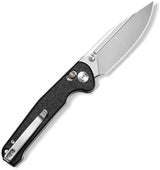 SENCUT Glenspar Crossbar Lock Knife - 9Cr18MoV Clip Point Blade Stonewashed Finish Black G10 Handle by SENCUT
