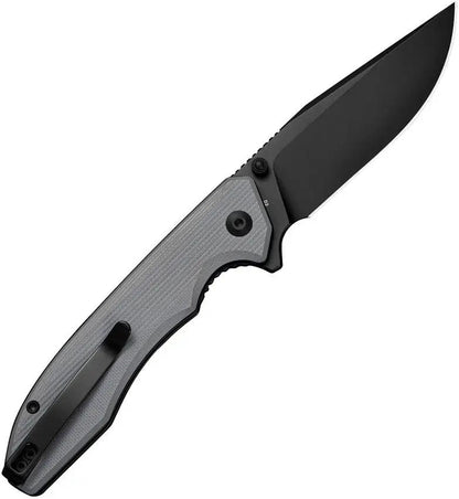 SENCUT Sylor Linerlock Knife - D2 Tool Steel Clip Point With Gray G10 Handle And Extended Tang by SENCUT