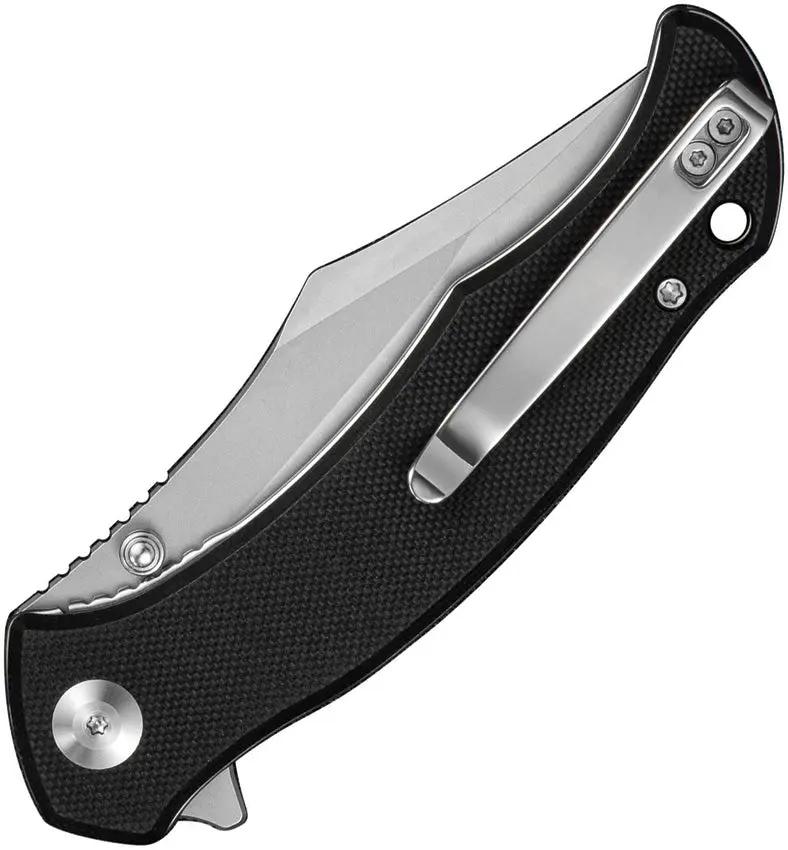 SENCUT Tauron Linerlock - Black G10 Handle D2 Tool Steel Clip Point Knife 3.5 Inch Blade, 4.5 Inch Closed by SENCUT