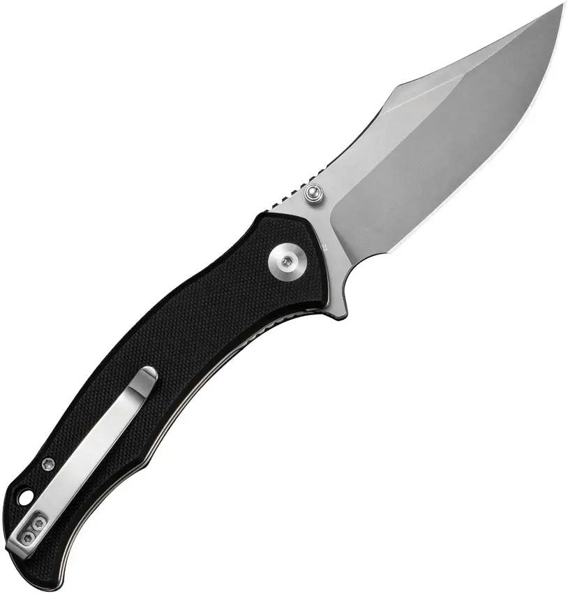 SENCUT Tauron Linerlock - Black G10 Handle D2 Tool Steel Clip Point Knife 3.5 Inch Blade, 4.5 Inch Closed by SENCUT