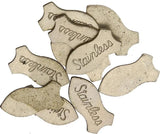 Schrade Shield Pins Fish Design Nickel Silver Half Inch Pack Of 10 - Durable Nickel Silver Finish For Collectors by Schrade