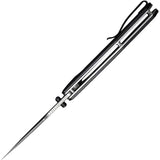 SENCUT Actium Linerlock Knife - D2 Tool Steel Blade, Black G10 Handle, Smooth Caged Bearings by SENCUT