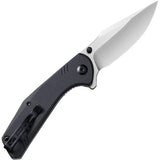 SENCUT Actium Linerlock Knife - D2 Tool Steel Blade, Black G10 Handle, Smooth Caged Bearings by SENCUT