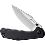 SENCUT Actium Linerlock Knife - D2 Tool Steel Blade, Black G10 Handle, Smooth Caged Bearings by SENCUT