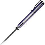 SENCUT Actium Linerlock Purple G10 SA02D - D2 Tool Steel Blade With Extended Tang And Lanyard Hole by SENCUT