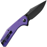 SENCUT Actium Linerlock Purple G10 SA02D - D2 Tool Steel Blade With Extended Tang And Lanyard Hole by SENCUT