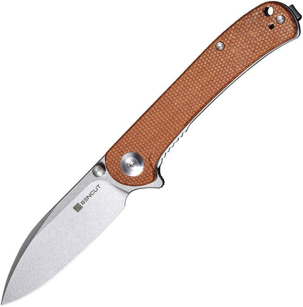 SENCUT Scepter Linerlock Brn Micarta SA03D by SENCUT
