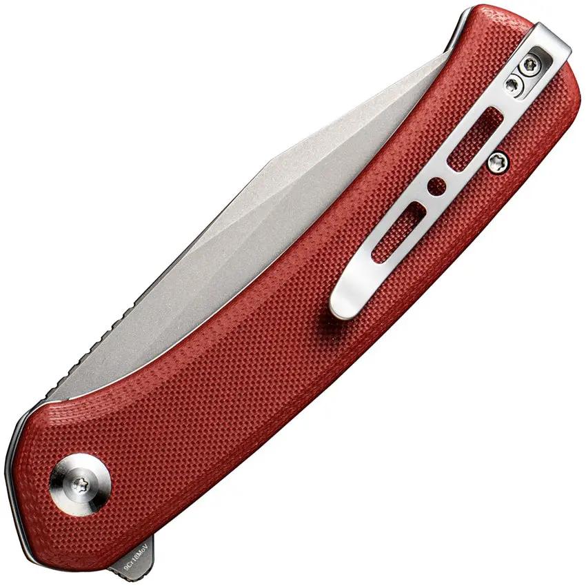 SENCUT Snap Linerlock Burgundy G10 SA05A-V1 - 3.5 Inch Blade With Stonewash 9Cr18MoV And Burgundy G10 Handle by SENCUT