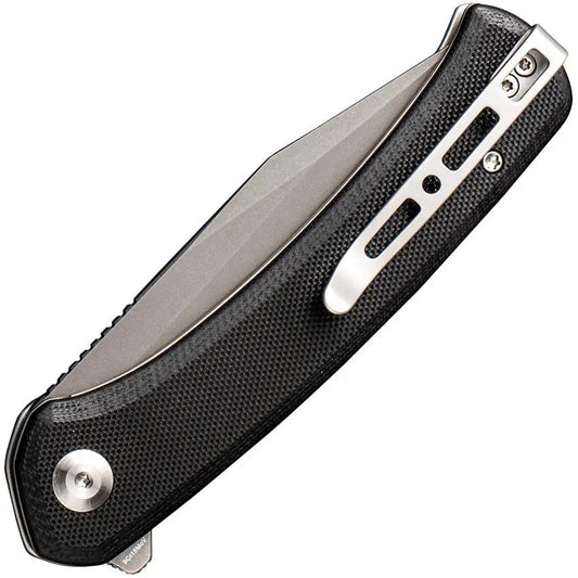SENCUT Snap Linerlock - Black G10 Handle With 3.5 Inch 9Cr18MoV Stonewashed Blade Extended Tang by SENCUT