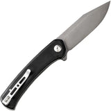 SENCUT Snap Linerlock - Black G10 Handle With 3.5 Inch 9Cr18MoV Stonewashed Blade Extended Tang by SENCUT