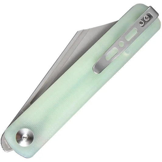SENCUT Bronte Linerlock Jade G10 SA08C - 9Cr18MoV Blade, Stonewash Finish, Jade G10 Handle by SENCUT