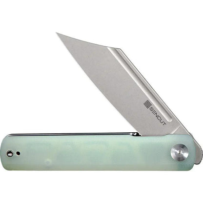 SENCUT Bronte Linerlock Jade G10 SA08C - 9Cr18MoV Blade, Stonewash Finish, Jade G10 Handle by SENCUT