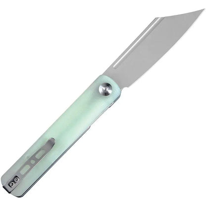 SENCUT Bronte Linerlock Jade G10 SA08C - 9Cr18MoV Blade, Stonewash Finish, Jade G10 Handle by SENCUT