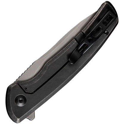 SENCUT Tynan Framelock Knife - Black Stonewash 10Cr15CoMoV Drop Point Blade, 4.25-Inch Closed by SENCUT