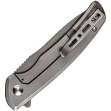 SENCUT Tynan Framelock Gray SW SA10B - Stonewashed 10Cr15CoMoV Blade Stainless Handle Extended Tang by SENCUT
