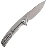 SENCUT Tynan Framelock Gray SW SA10B - Stonewashed 10Cr15CoMoV Blade Stainless Handle Extended Tang by SENCUT