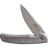 SENCUT Tynan Framelock Gray SW SA10B - Stonewashed 10Cr15CoMoV Blade Stainless Handle Extended Tang by SENCUT