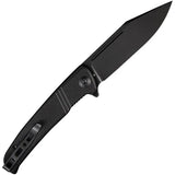 SENCUT Brazoria Linerlock - Black G10 Handle D2 Tool Steel Clip Point Knife With Pocket Clip by SENCUT