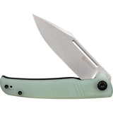 SENCUT Brazoria Linerlock Jade G10 SA12B - Bead Blast D2 Clip Point Blade With Extended Tang And Jade G10 Handle by SENCUT