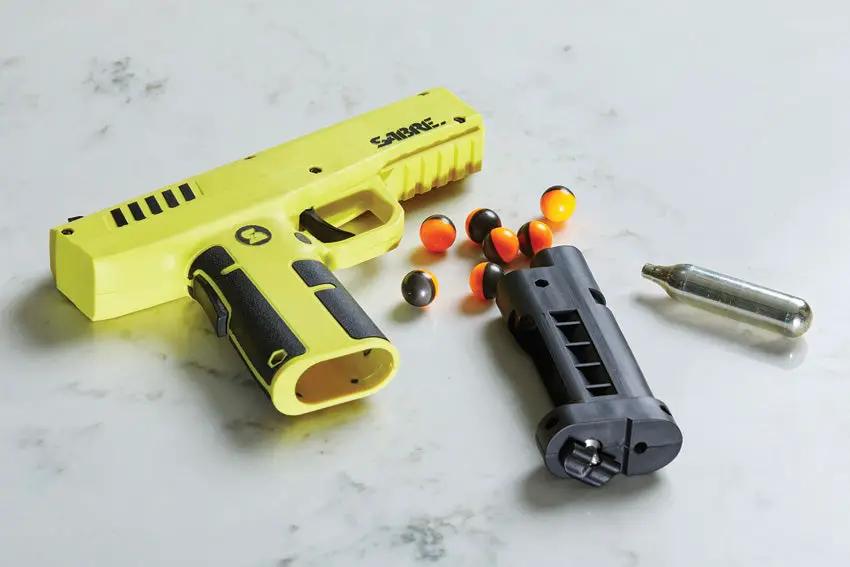 Sabre Launcher 7 Pepper Projectile Launcher SL P1C Direct Impact Up To 60 Ft And 6 Ft Cloud Dispersal by Sabre