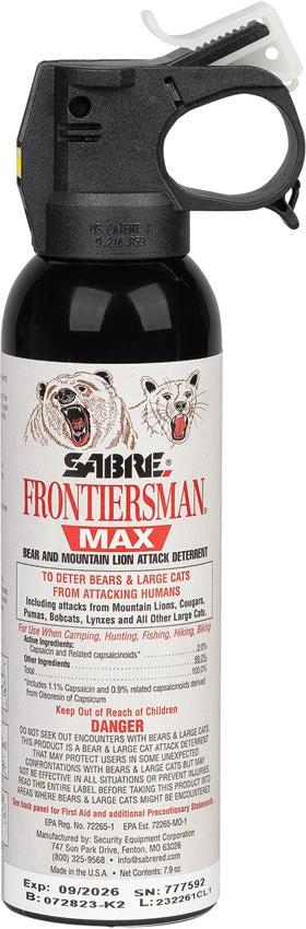 Sabre Frontiersman Bear Spray 7.9oz FBADX-03 by Sabre