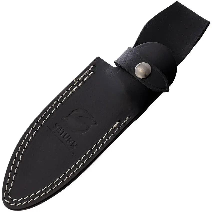 Saturn Knives Mimas Fixed Blade Santos Wood Handle - Sleipner Steel Drop Point Full Tang by Saturn Knives