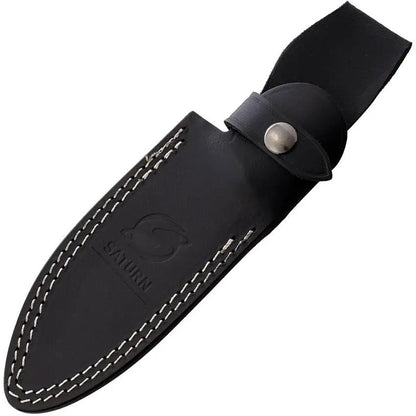 Saturn Knives Mimas Fixed Blade Santos Wood Handle - Sleipner Steel Drop Point Full Tang by Saturn Knives