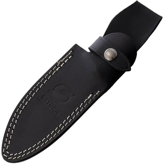 Saturn Knives Mimas Fixed Blade Santos Wood Handle - Sleipner Steel Drop Point Full Tang by Saturn Knives