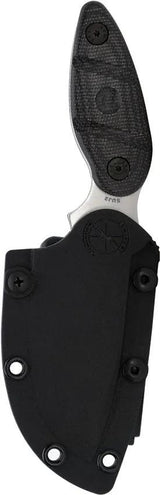 Sniper Bladeworks Skinner Satin/Black - Satin Finish Drop Point Blade With Full Tang And SUJ2 Steel by Sniper Bladeworks